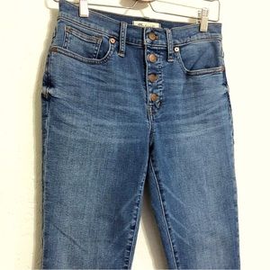 Madewell Skinny 9” mid-rise skinny crop button fly pants jeans